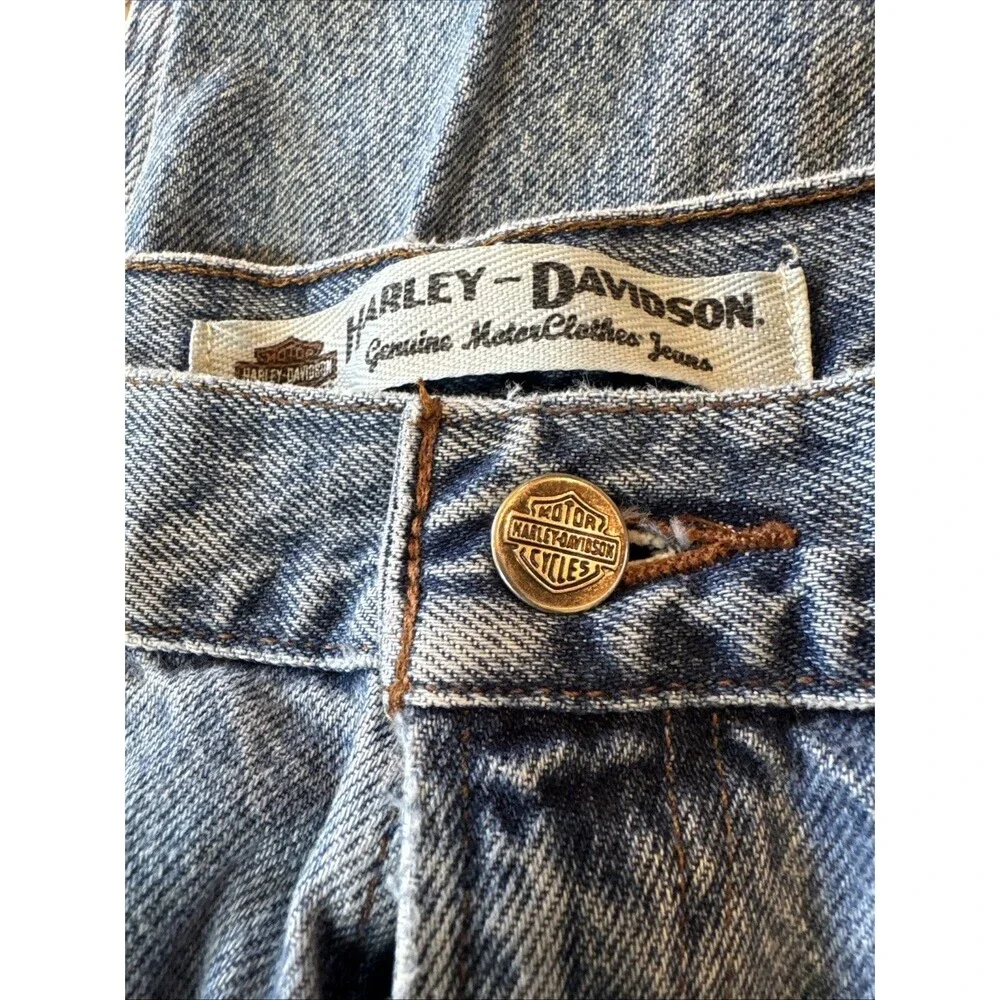 Harley Davidson Jeans Mens 40x30(29) Straight Leg Medium Wash 100% Cotton